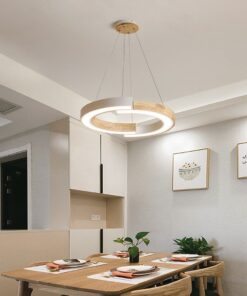 Κρεμαστό φωτιστικό LED 32W 4000K Χρώματος Λευκού και Ξύλου V-TAC – 10089