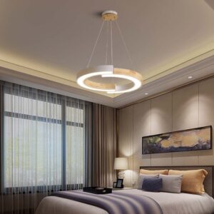 Κρεμαστό φωτιστικό LED 32W 4000K Χρώματος Λευκού και Ξύλου V-TAC – 10089