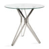 Dining table table Aryan pakoworld glass top D80x75cm 101-000021