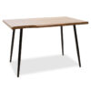 Dinning table neve pakoworld MDF walnut – metal black legs 120x80x75cm 101-000024