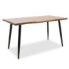 Dinning table neve pakoworld MDF walnut – metal black legs 140x80x75cm 101-000025