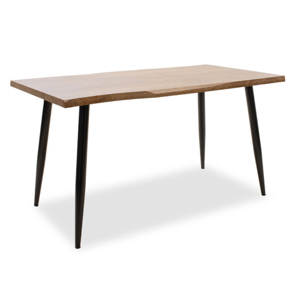 Dinning table neve pakoworld MDF walnut - metal black legs 140x80x75cm 101-000025