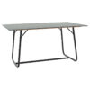 Dinning table Revello pakoworld sintered stone black marble- metal black leg design 150x90x75cm 101-000075
