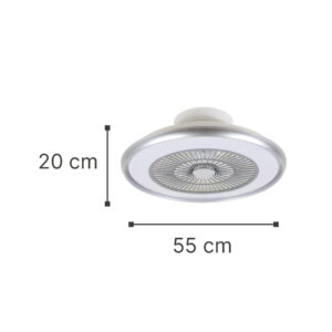 InLight Donner 36W 3CCT LED Fan Light in Silver Color (101000150)