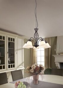 Πολύφωτο Trio Lighting 5xE14 Σκουριά Μεταλλικό – 101000524