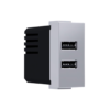 ^ MODYS ΠΡΙΖΑ ΤΡΟΦΟΔΟΣΙΑΣ USB 1 ΣΤ. 2xUSB ΑΣΗΜΙ 5VDC 2X1.2A IP20 ACA – 10101412825