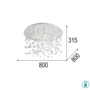 IDEAL LUX Φωτιστικό Οροφής NEVE 15xG9 Λευκού Χρώματος – 101194