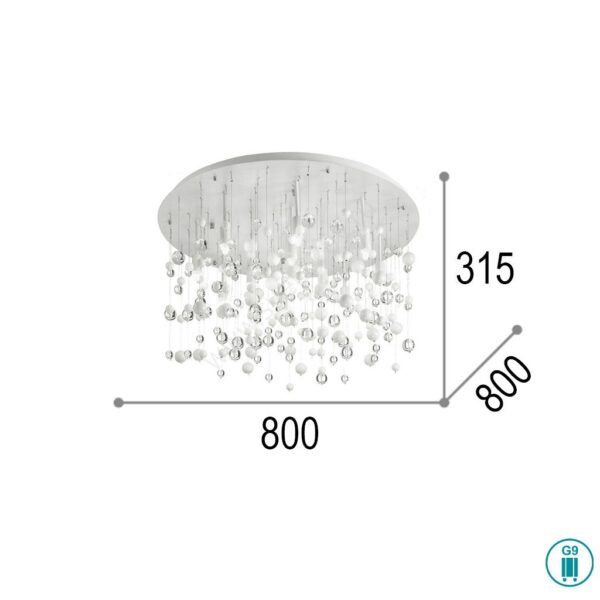 IDEAL LUX Φωτιστικό Οροφής NEVE 15xG9 Λευκού Χρώματος – 101194