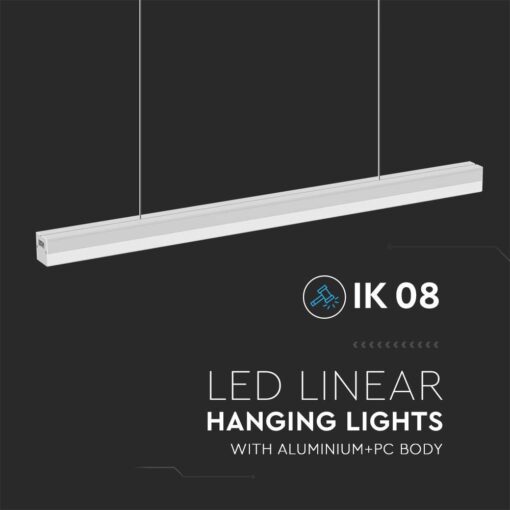 LED γραμμικό φωτιστικό 1.20m 40W 4000K Λευκού Χρώματος V-TAC – 10138