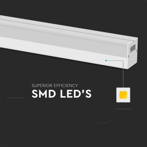 LED γραμμικό φωτιστικό 1.20m 40W 4000K Λευκού Χρώματος V-TAC – 10138
