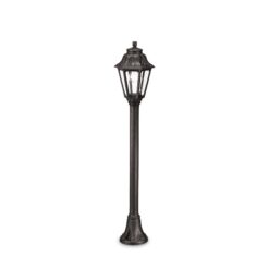 IDEAL LUX Φωτιστικό Δαπέδου Κήπου DAFNE 1xE27 IP55 Μαύρου Χρώματος – 101514