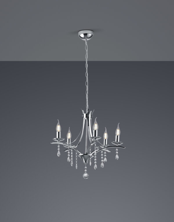 Πολυέλαιος Trio Lighting   E14 Χρώμιο Μεταλλικό    101600506