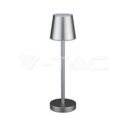 Επαναφορτιζόμενο Πορτατιφ LED 3W Dimmable Αφής 3000Κ Γκρι V-TAC – 10187