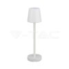 Επαναφορτιζόμενο Πορτατιφ LED 3W Dimmable Αφής Λευκό 3000Κ V-TAC – 10191