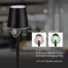 LED Επαναφορτιζόμενο Πορτατιφ 3W 4000Κ Μαύρο Dimmable Αφής V-TAC – 10194