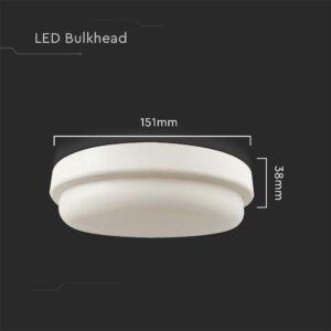 Πλαφονιέρα LED 12W 3000K Λευκού Χρώματος IP54 V-TAC – 10195