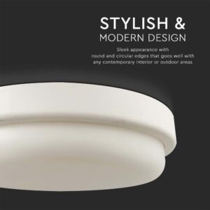 Πλαφονιέρα LED 12W 3000K Λευκού Χρώματος IP54 V-TAC – 10195
