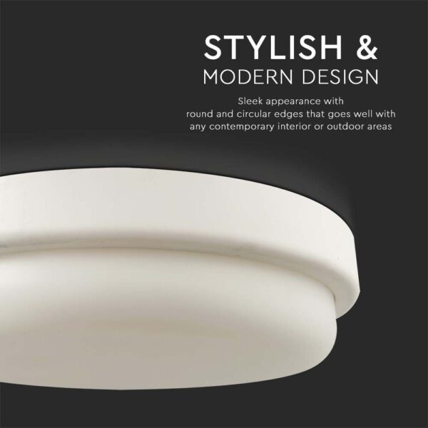 Πλαφονιέρα LED 12W 3000K Λευκού Χρώματος IP54 V-TAC – 10195