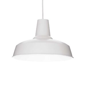 IDEAL LUX Κρεμαστό Φωτιστικό MOBY 1xE27 Λευκού Χρώματος – 102047
