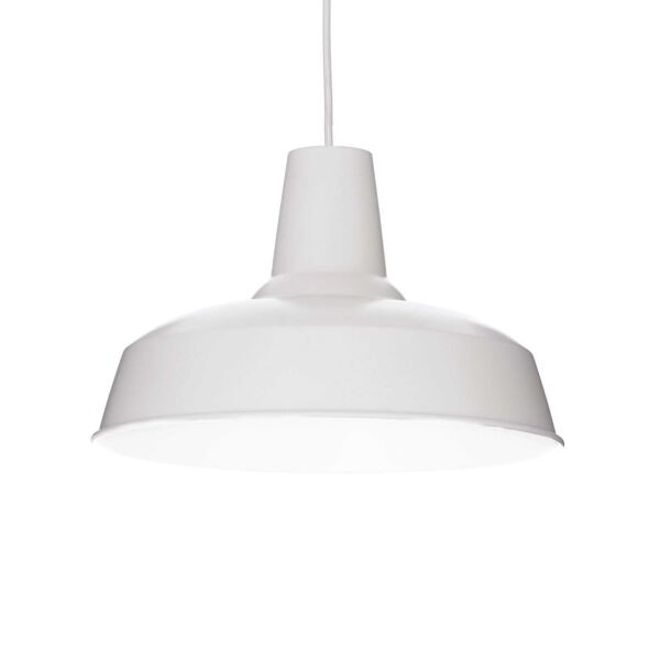 IDEAL LUX Κρεμαστό Φωτιστικό MOBY 1xE27 Λευκού Χρώματος - 102047