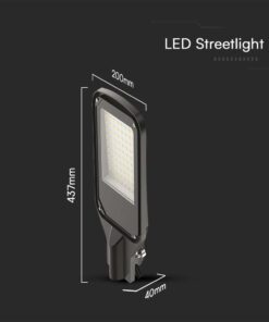 Φωτιστικό Δρόμου LED 100W 4000K IP65 Μαύρου Χρώματος V-TAC – 10210
