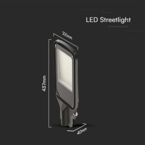 Φωτιστικό Δρόμου LED 100W 4000K IP65 Μαύρου Χρώματος V-TAC – 10210