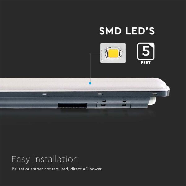 Φωτιστικό Οροφής LED 36W 4000K 1.2m IP65 Μαύρου Χρώματος V-TAC – 10213