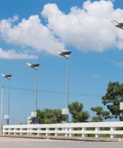 LED ηλιακό φωτιστικό δρόμου 60W φυσικό λευκό 4000K με γκρι σώμα για ιστό & τοίχο με τηλεχειριστήριο V-TAC – 10226