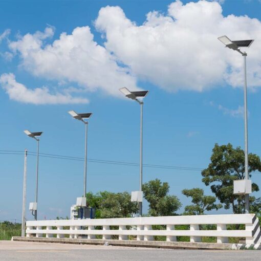 LED ηλιακό φωτιστικό δρόμου 60W φυσικό λευκό 4000K με γκρι σώμα για ιστό & τοίχο με τηλεχειριστήριο V-TAC – 10226