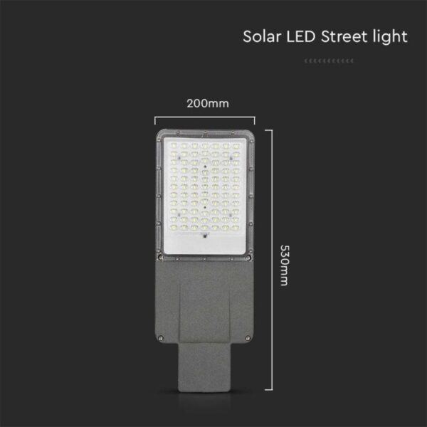 Ηλιακό Φωτιστικό Δρόμου LED 70W Φυσικό 4000K Γκρι Ιστού/Τοίχου με Τηλεχειριστήριο V-TAC – 10228
