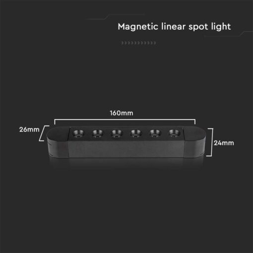 Μαγνητικό φωτιστικό ράγας ultra thin LED 48V 5W SMD 4000K Μαύρου Χρώματος V-TAC – 10233
