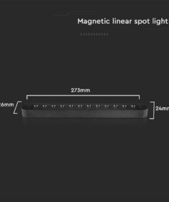 Μαγνητικό φωτιστικό ράγας ultra thin LED 48V 12W SMD 4000K Μαύρου Χρώματος V-TAC – 10236