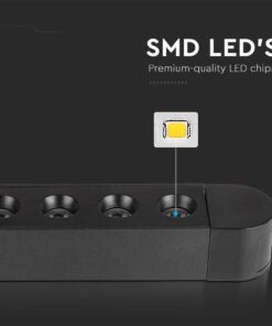 Μαγνητικό φωτιστικό ράγας ultra thin LED 48V 12W SMD 4000K Μαύρου Χρώματος V-TAC – 10236
