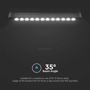 Μαγνητικό φωτιστικό ράγας ultra thin LED 48V 12W SMD 4000K Μαύρου Χρώματος V-TAC – 10236