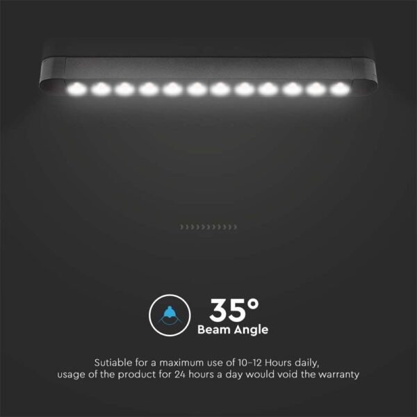 Μαγνητικό φωτιστικό ράγας ultra thin LED 48V 12W SMD 4000K Μαύρου Χρώματος V-TAC – 10236
