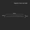 Μαγνητικό φωτιστικό ράγας ultra thin LED 48V 22W SMD 4000K Μαύρου Χρώματος V-TAC – 10239