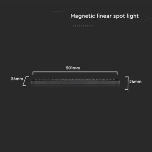 Μαγνητικό φωτιστικό ράγας ultra thin LED 48V 22W SMD 4000K Μαύρου Χρώματος V-TAC – 10239