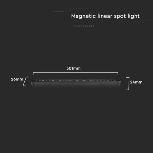 Μαγνητικό φωτιστικό ράγας ultra thin LED 48V 22W SMD 4000K Μαύρου Χρώματος V-TAC – 10239