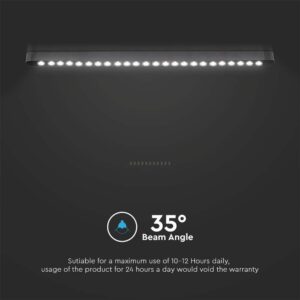 Μαγνητικό φωτιστικό ράγας ultra thin LED 48V 22W SMD 4000K Μαύρου Χρώματος V-TAC – 10239