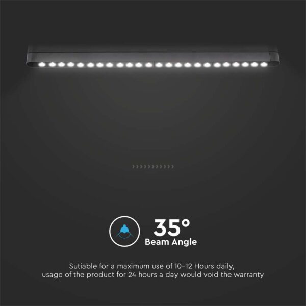 Μαγνητικό φωτιστικό ράγας ultra thin LED 48V 22W SMD 4000K Μαύρου Χρώματος V-TAC – 10239