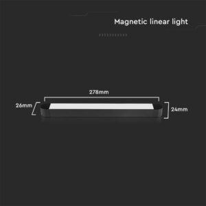 Μαγνητικό φωτιστικό ράγας ultra thin LED 48V 14W SMD 4000K Μαύρου Χρώματος V-TAC – 10242