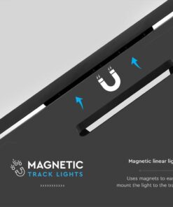 Μαγνητικό φωτιστικό ράγας ultra thin LED 48V 14W SMD 4000K Μαύρου Χρώματος V-TAC – 10242