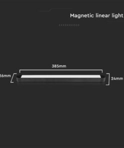 Μαγνητικό φωτιστικό ράγας ultra thin LED 48V 14W SMD 6400K Μαύρου Χρώματος V-TAC – 10244
