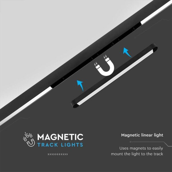 Μαγνητικό φωτιστικό ράγας ultra thin LED 48V 14W SMD 6400K Μαύρου Χρώματος V-TAC – 10244
