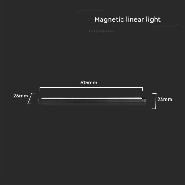 Μαγνητικό φωτιστικό ράγας ultra thin LED 48V 22W SMD 4000K Μαύρου Χρώματος V-TAC – 10248