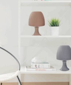 Επιτραπέζιο Φωτιστικό 1ΧΕ14 Πλαστικό Σκούρο Γκρι ACA DECOR – 1024SDGY