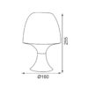 Επιτραπέζιο Φωτιστικό 1ΧΕ14 Πλαστικό Μπλέ ACA DECOR  – 1024SBE