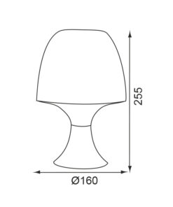 Επιτραπέζιο Φωτιστικό 1ΧΕ14 Πλαστικό Μπλέ ACA DECOR – 1024SBE