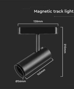 Μαγνητικό spot φωτιστικό ράγας ultra thin LED 48V 11W SMD 4000K Μαύρου Χρώματος V-TAC – 10251