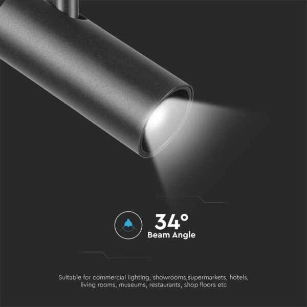Μαγνητικό spot φωτιστικό ράγας ultra thin LED 48V 11W SMD 4000K Μαύρου Χρώματος V-TAC – 10251
